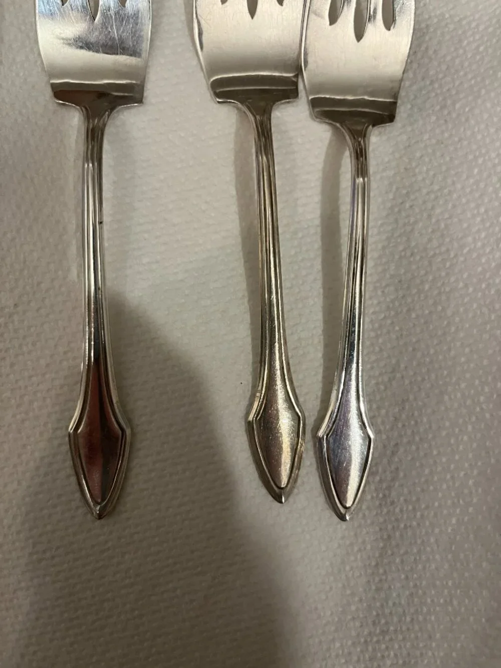 Vintage Alvin Molly Stark 1916 Silverplated Serving Fork and 3 Salad Forks